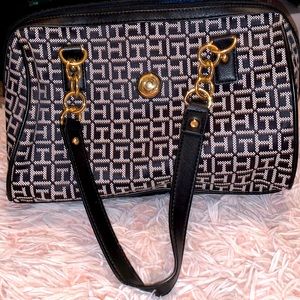 Tommy Hilfiger black and white navy blue interior with gold hardware